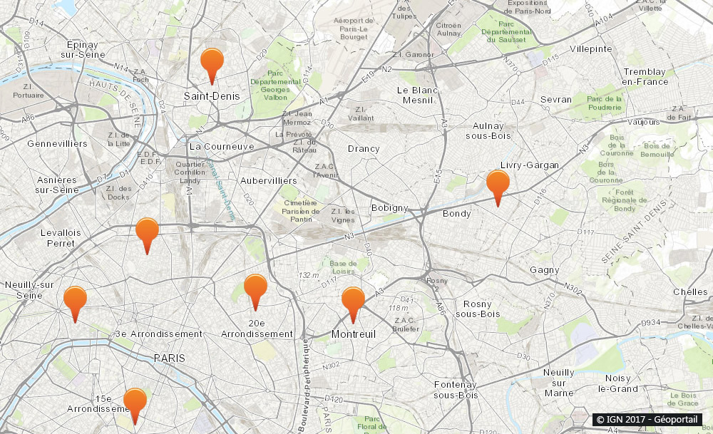 Seine-Saint-Denis (93) : Carte des Experts Cafards